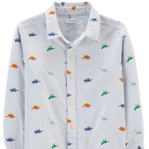 Carter's | New! Dinosaur Oxford Button-Front Shirt